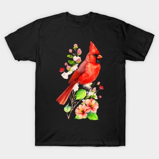 Watercolor Northern Red Cardinal T-Shirt